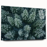 Acrylic glass wall art featuring a vibrant tree landscape design in side view, showcasing rich colors and intricate details, ideal for home decor enhancement.