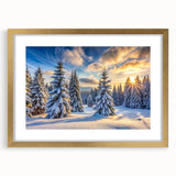 Framed gold wall art showcasing a serene landscape with trees, featuring a matte finish and elegant design, perfect for home decor enhancement.