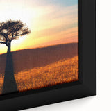 Framed canvas wall art showcasing a vibrant landscape design with intricate trees, featuring rich colors and detailed textures, ideal for home decor.