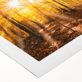 Vibrant rolled canvas artwork showcasing a serene landscape with lush green trees and a tranquil sky, perfect for enhancing home decor and creating a calming atmosphere.