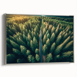 Framed wall art collection showcasing a serene landscape with intricate trees, set against a silver frame, perfect for modern home decor.
