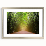 Framed wall art collection showcasing a serene landscape with trees, featuring a silver frame and matting, perfect for home decor enhancement.