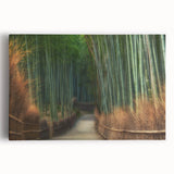 Stretched canvas wall art showcasing a serene landscape with lush green trees under a bright blue sky, perfect for nature-themed decor and home inspiration.