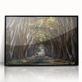Framed acrylic wall art featuring a vibrant landscape design with trees, set in a sleek black frame, ideal for modern home decor and nature lovers.