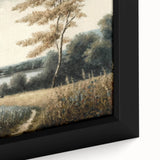 Framed canvas wall art showcasing a close-up of vibrant abstract trees design, featuring rich colors and intricate details, perfect for enhancing any modern decor.