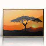 Framed wall art collection showcasing an elegant landscape design with trees, displayed in a sleek gold frame. Ideal for enhancing home decor aesthetics.