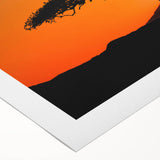 Rolled canvas showcasing a vibrant, abstract landscape with stylized trees in bold colors, perfect for modern home decor. Ideal for enhancing interior aesthetics.