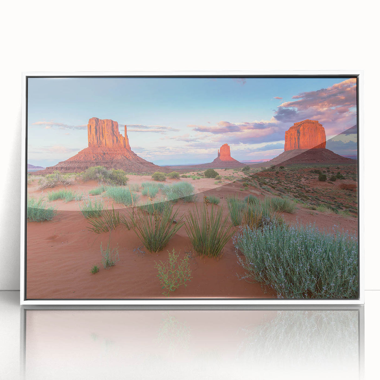Framed acrylic wall art displaying a serene valley landscape design with vibrant colors, perfect for enhancing modern home decor. Ideal for nature lovers seeking tranquility.