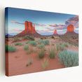 Stretched canvas wall art showcasing a serene valley landscape design with vibrant colors, perfect for enhancing living spaces and adding a natural touch.