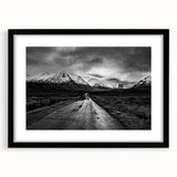 Framed wall art collection showcasing a serene valley landscape design with a black mat and frame, perfect for enhancing home decor and creating a tranquil ambiance.