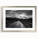 Framed wall art collection featuring a serene valley landscape design in silver, complete with a mat, showcasing nature's beauty in an elegant setting. Perfect for enhancing home decor.