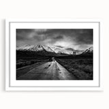 Elegant white-framed wall art showcasing a serene valley landscape design, highlighting vibrant colors and intricate details, perfect for home decor enhancement.