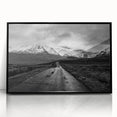 Framed acrylic wall art showcasing a serene valley landscape design in black, perfect for home decor. Ideal for enhancing modern interiors with nature-inspired aesthetics.