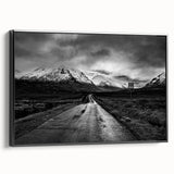 Framed wall art showcasing a stunning valley landscape design on canvas with a black frame, ideal for enhancing home decor and creating a serene ambiance.