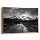 Framed canvas wall art showcasing a serene valley landscape design with golden accents, perfect for adding a touch of elegance to home decor.