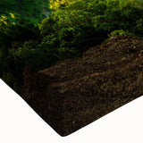 Close-up of a stretched canvas wall art piece showcasing a vibrant valley landscape design, emphasizing rich colors and intricate details, perfect for home decor.