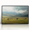 Framed acrylic wall art showcasing a serene valley landscape design with vibrant colors and detailed textures, perfect for home décor enhancement.
