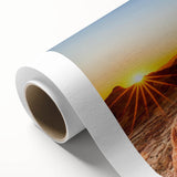 Vibrant rolled canvas showcasing a stunning valley landscape design, emphasizing rich colors and textures, perfect for enhancing home decor.