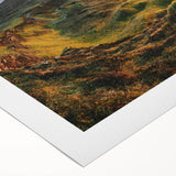 Vibrant rolled canvas showcasing a stunning landscape valley design, perfect for home decor, featuring rich colors and intricate details, packaged securely for delivery.