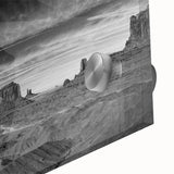 Close-up of a vibrant acrylic glass art piece showcasing a beautiful valley landscape with rich colors and intricate details, perfect for home decor.