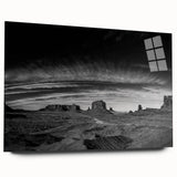 Acrylic wall art showcasing a serene valley landscape design, elegantly displayed in a side view without pins, featuring vibrant colors and intricate details, perfect for home decor.