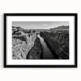 Framed landscape wall art collection featuring a serene valley scene, designed with a black frame and white matting, perfect for enhancing home decor.