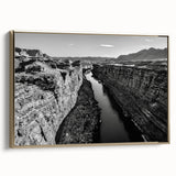 Framed canvas wall art collection showcasing a serene valley landscape with rich gold accents. The artwork features vibrant colors and intricate details, perfect for enhancing home decor.