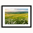 Framed black wall art featuring a serene landscape of a valley, showcasing vibrant colors and intricate details, perfect for home decor. Ideal for nature lovers seeking to enhance their space with artistic elegance.