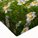 Close-up of a stretched canvas wall art piece showcasing a vibrant valley landscape design, featuring rich colors and intricate details, perfect for home decor.