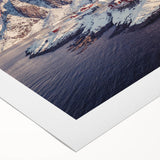 Rolled canvas artwork showcasing a vibrant village landscape design with lush greenery and colorful houses, perfect for home decor and art enthusiasts.