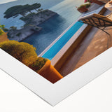 Rolled canvas depicting a serene village landscape with vibrant colors and intricate details, perfect for home decor or art enthusiasts. Features a smooth texture and is securely rolled for easy framing.