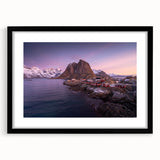 Black-framed wall art showcasing a vibrant landscape village design, featuring lush greenery and colorful homes, perfect for enhancing modern interior decor.