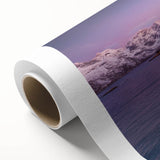 Rolled canvas artwork showcasing a picturesque village landscape with vibrant colors and intricate details, ideal for home decor or art collection.