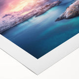 Rolled canvas wall art showcasing a vibrant village landscape design with lush greenery and colorful homes, ideal for enhancing interior decor and artistic expression.