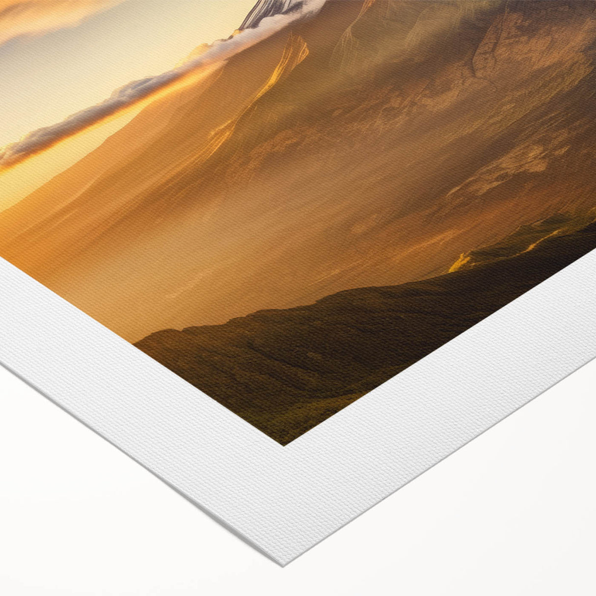 Vibrant rolled canvas wall art design showcasing a dynamic volcano landscape with rich colors and textures, perfect for enhancing modern home decor.