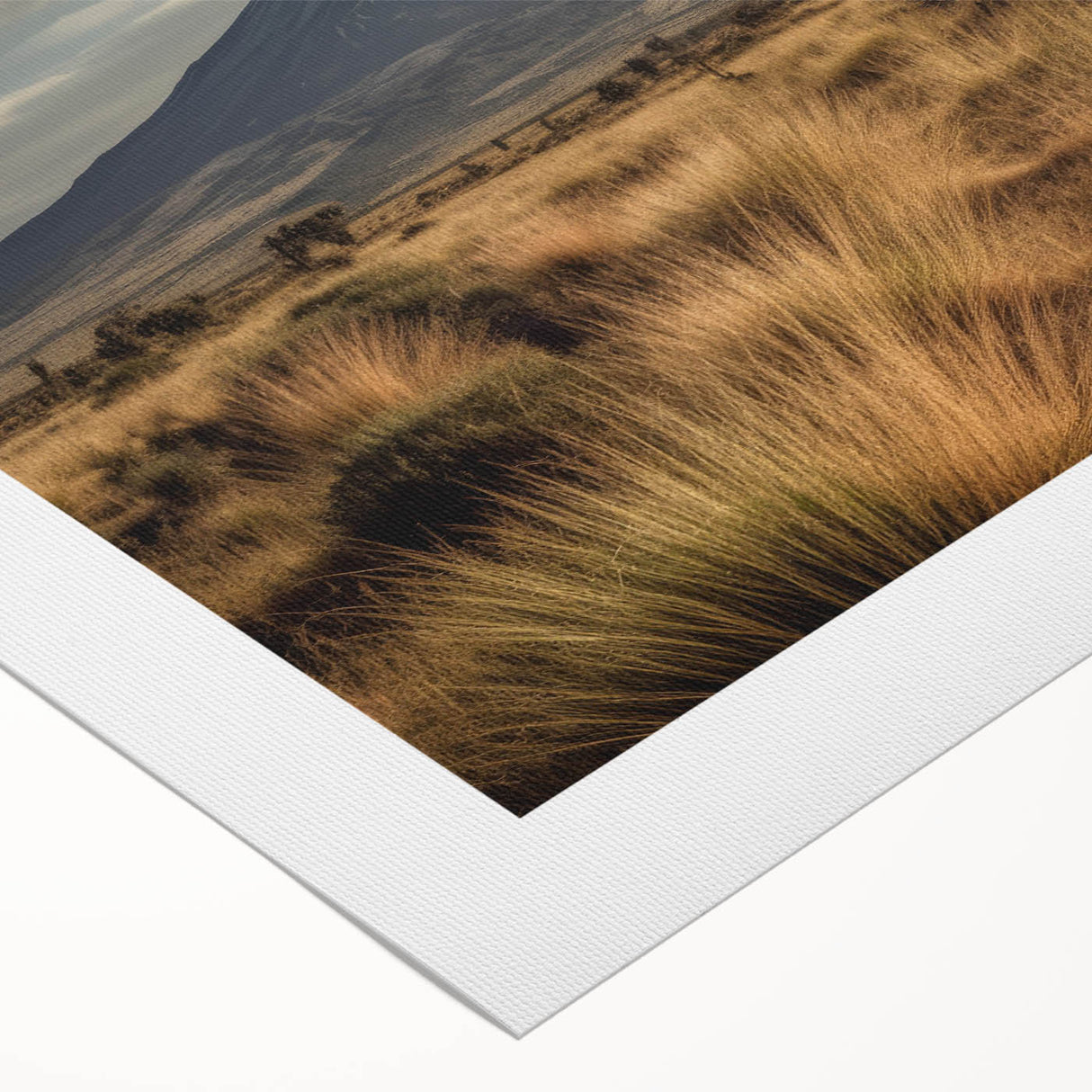 Vibrant rolled canvas artwork showcasing a stunning volcanic landscape design, featuring rich colors and dramatic textures, ideal for home decor or art enthusiasts.