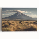 Stretched canvas wall art featuring a vibrant volcanic landscape with rich colors and dramatic textures, ideal for adding a bold accent to home decor.