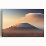 Stretched canvas artwork showcasing a vibrant volcanic landscape design with rich colors and dynamic textures, perfect for modern home decor and artistic expression.