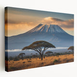 Stretched canvas artwork showcasing a vibrant volcano landscape design with rich colors and intricate details, perfect for home decor and art enthusiasts.