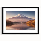 Black-framed wall art featuring a stunning volcano landscape design, showcasing vibrant colors and intricate details, perfect for home decor and modern interiors.