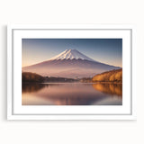 Framed wall art featuring a vibrant volcano landscape design, set in a white mat, perfect for enhancing modern home decor. Ideal for nature enthusiasts and art lovers.