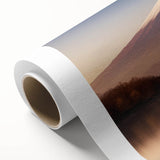 Rolled canvas showcasing a vibrant volcano landscape design, featuring bold colors and dynamic textures, perfect for home décor and wall art enthusiasts.