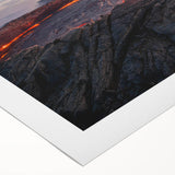 Vibrant rolled canvas showcasing a stunning volcano landscape design, featuring rich colors and intricate details, perfect for adding a dramatic touch to home decor.