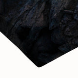 Close-up of a vibrant stretched canvas wall art design showcasing a dramatic volcano landscape with vivid colors and intricate details, perfect for home decor.