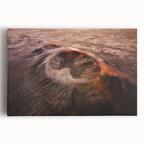 Stretched canvas wall art featuring a vibrant volcano landscape design, showcasing vivid colors and dynamic textures, perfect for home decor or office spaces.