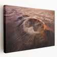 Stretched canvas wall art depicting a vibrant volcano landscape design, featuring bold colors and dynamic textures, ideal for enhancing modern home decor.