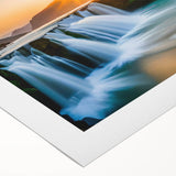 Stunning rolled canvas artwork showcasing a vibrant waterfall landscape surrounded by lush greenery, perfect for home decor and nature enthusiasts. The design features rich colors and intricate details that bring a serene ambiance to any space.