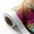 Rolled canvas wall art depicting a stunning landscape waterfall design, showcasing vibrant colors and intricate details, ideal for home decor and nature enthusiasts.