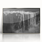 Framed acrylic wall art showcasing a stunning waterfall landscape design, featuring vibrant colors and intricate details, ideal for enhancing home decor.