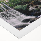 Rolled canvas showcasing a serene landscape of a watermill surrounded by lush greenery, perfect for home decor. Ideal for nature lovers and art enthusiasts.